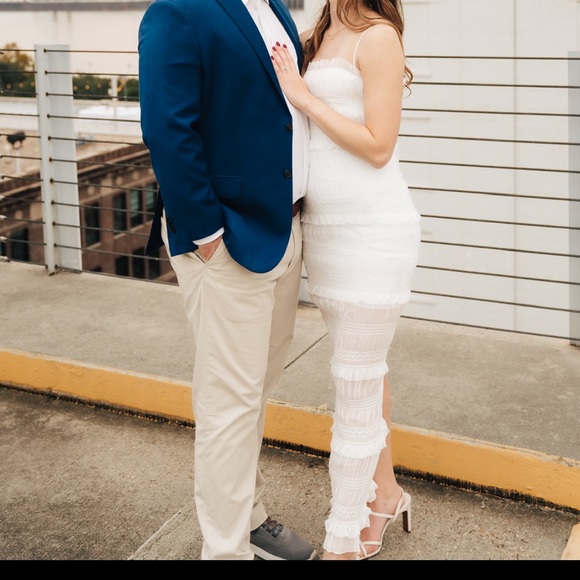 White Ruffled Dress - Picture 2 of 2